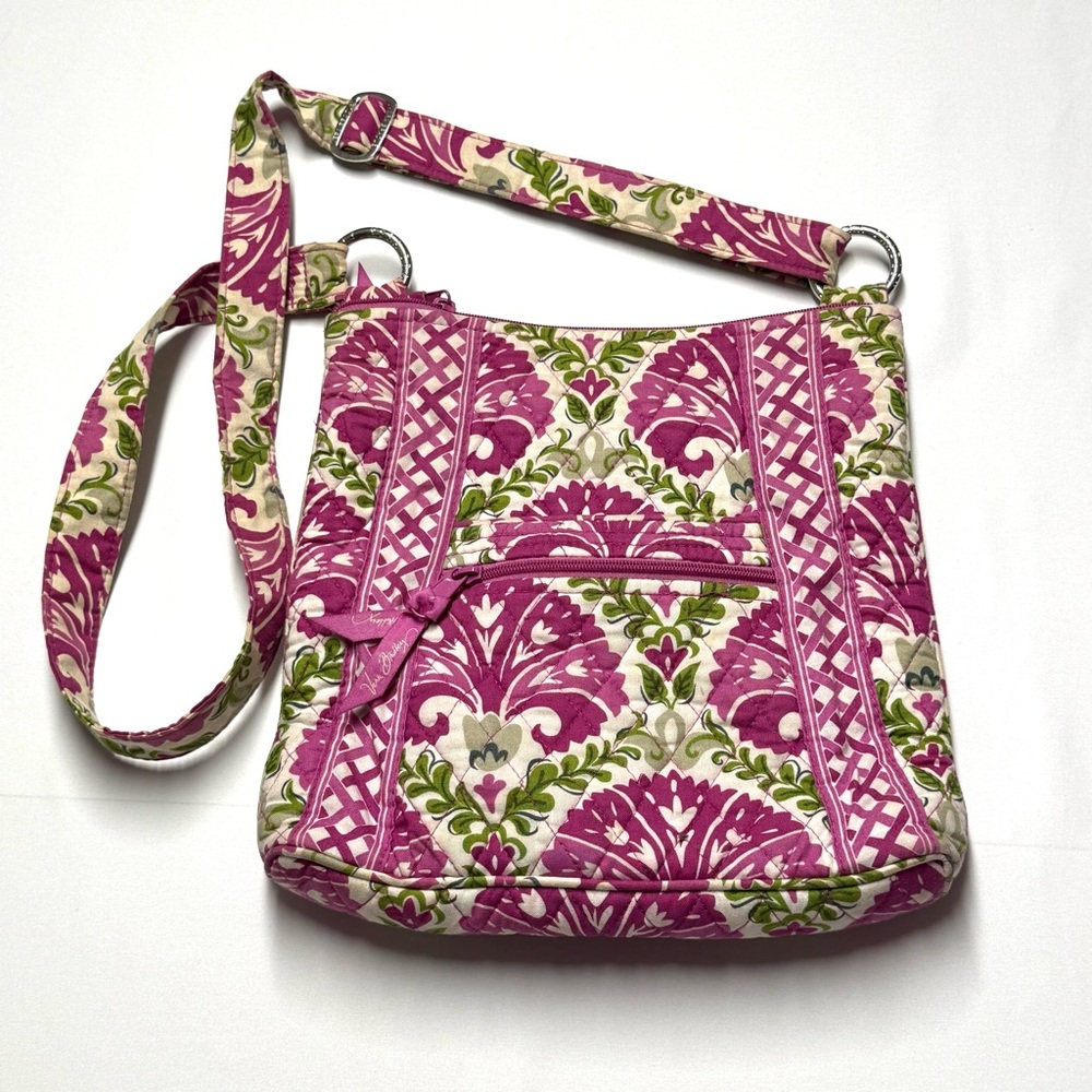 Vera Bradley Pink and Green‎ Crossbody Bag